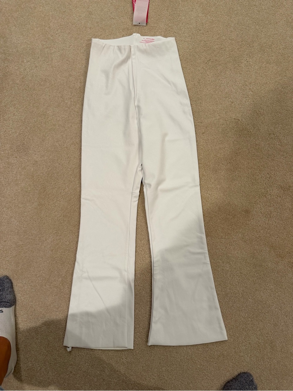 NWT Commando White Faux Leather Cropped Flare Pants Size M